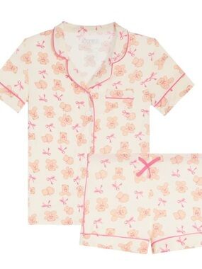 Katie J NYC JUNIOR LYNN PRINTED SHORTS LOUNGE SET - Small